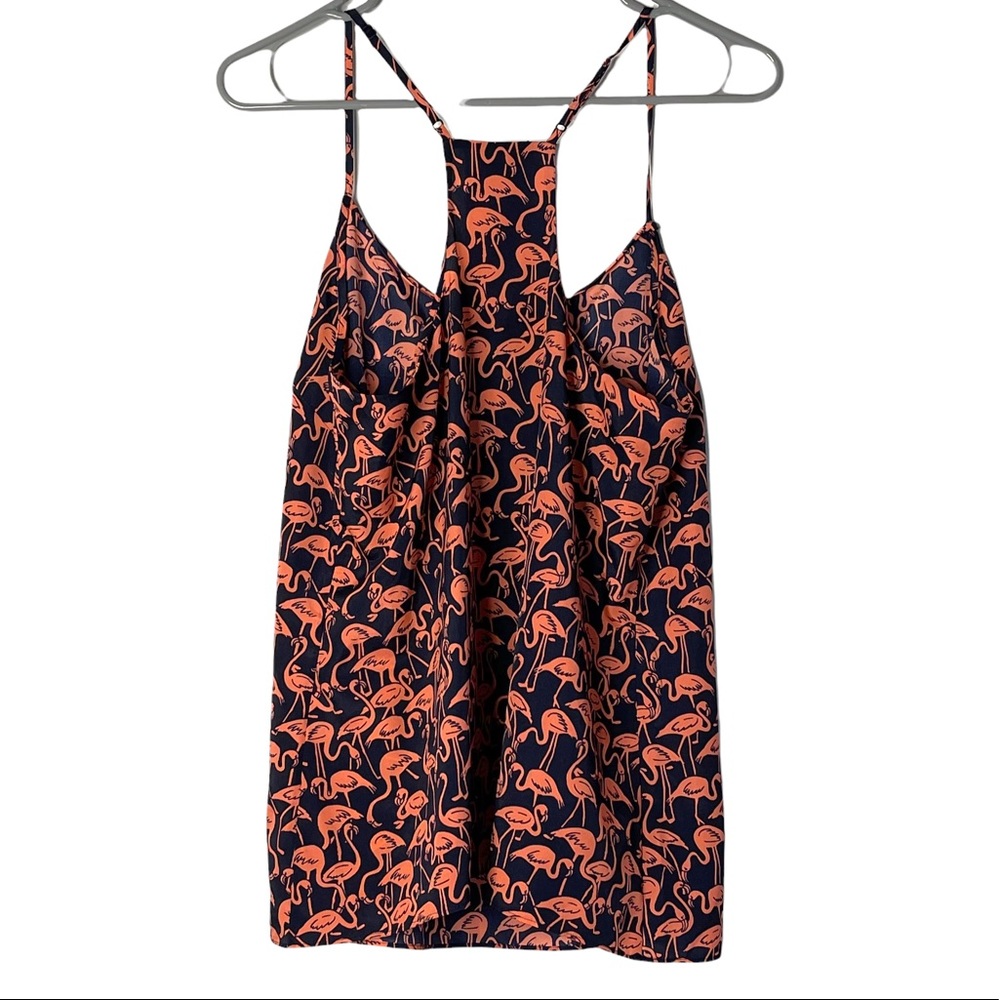 NWOT J. Crew Factory Flamingo Racerback Tank - Navy/Coral - Size 10